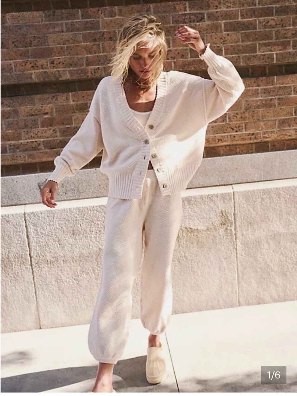 Free People Ivory Hailee Cardi Set Size Medium NWOT Sold out color